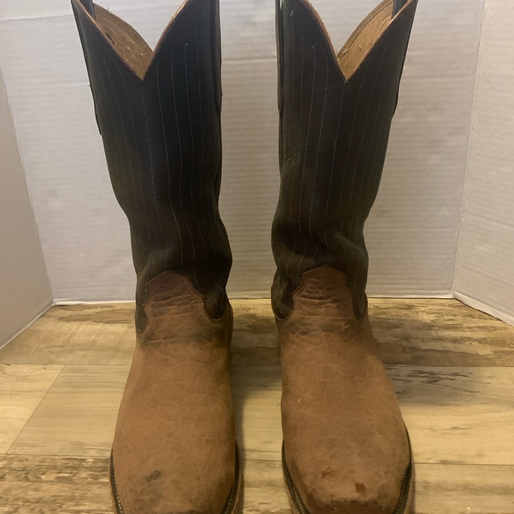 Hewlett & Dunn Fenoglio Rugged Bullhide Men’s Western Cowboy Boots Size 9D